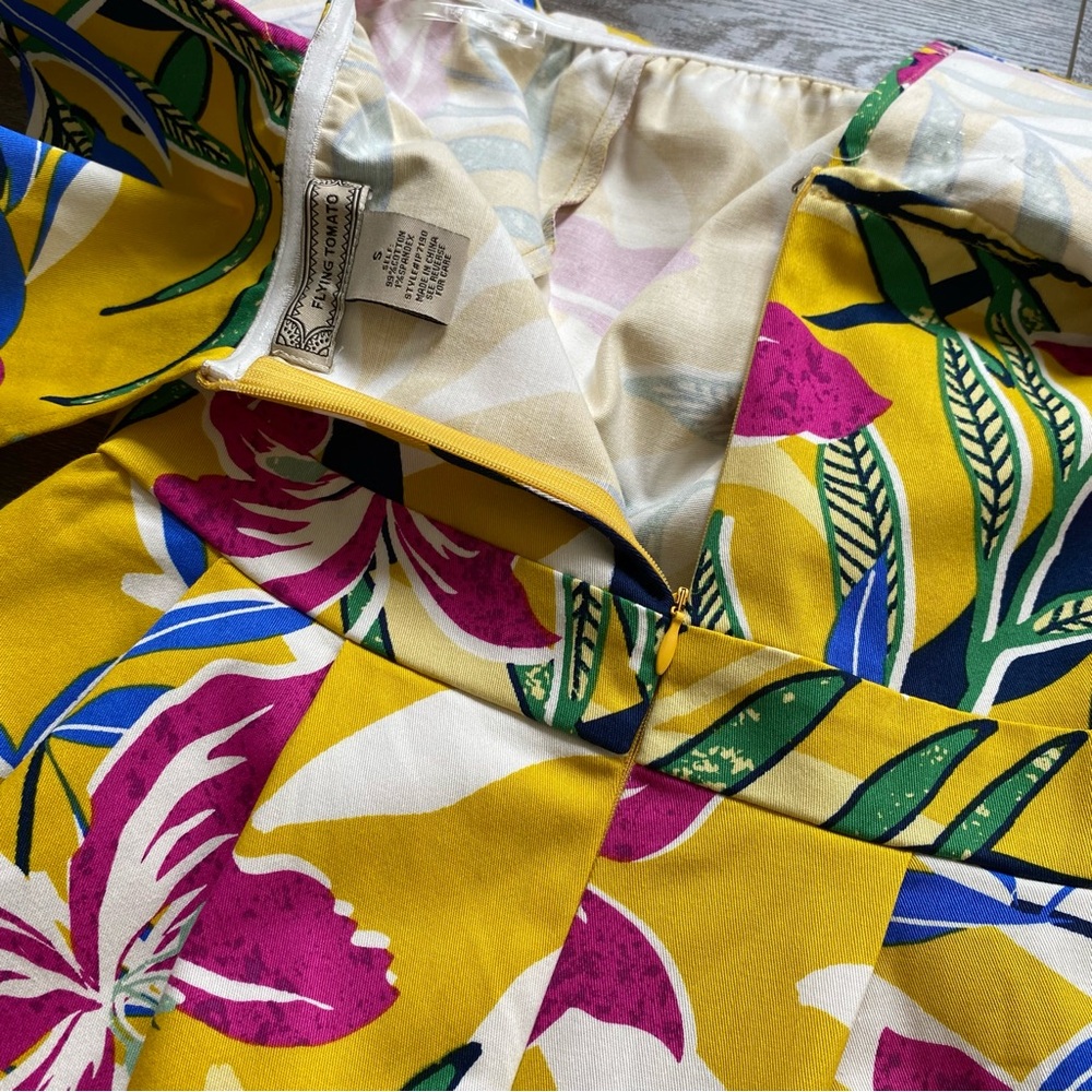 Flying‎ Tomato Yellow Floral Off the Shoulder Romper - Picture 7 of 12